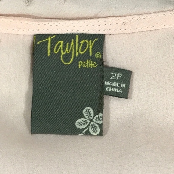 Taylor Petite Pink Silk Frayed Ruffle Neck Sleeveless Dress size 2P - Picture 4 of 7